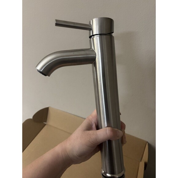 VOTON Bathroom Sink Faucet Chrome Tall Bath Faucet Single Handle One Hole - Picture 15 of 16